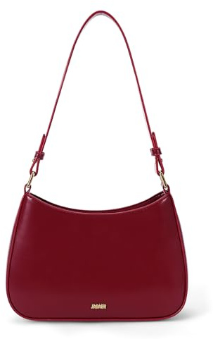 ACUYE Shoulder Bag Y2K Clutch Purse for Women, Crescent Hobo Handbag Leather Top Handle Handbags Crossbody Bag Y2K Fall Fashion Red Purse