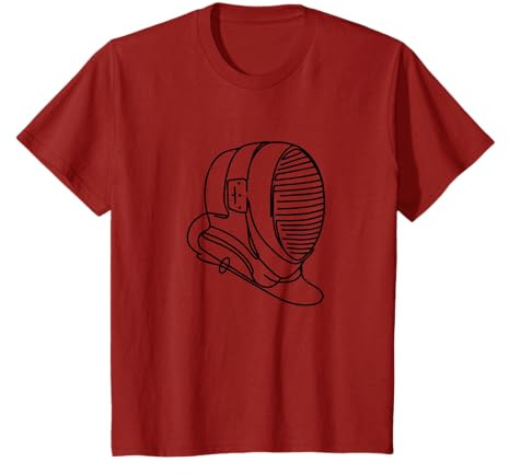 Disegno del casco da scherma Squadra di scherma Maglietta