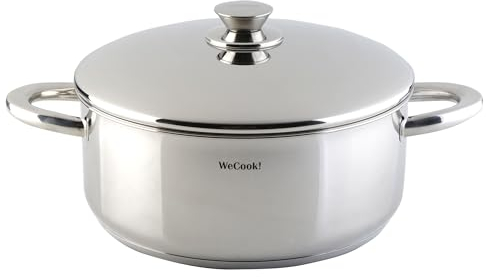 CAZUELA con tapa de acero INOX 22cm, WECOOK! PRO