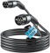 QIAO Câble de Charge de Type 2, câble de Chargeur de Voiture électrique de Type 2 à Type 2 IEC 62196 EV, câble de Charge Rapide Mode 3 EV et PHEV avec Sac de Transport (7,4 KW, 10 m)