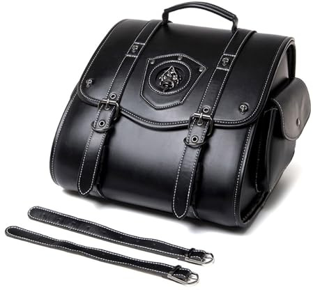 YUPEIUKLI Borsa portautensili per Motocicletta Borsa da Sella in Stile retrò Borsa Laterale in Pelle Impermeabile Borsa da Viaggio Borsa da Viaggio sopra la Borsa da Sella