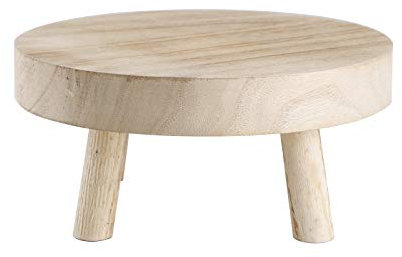 Supporto per piante grasse in legno mini rotondo decorativo in legno per piante da interno piccolo sgabello alzata espositore per vasi da fiori