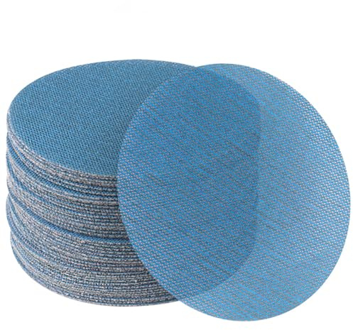 40 dischi abrasivi da 125 mm, grana 240, carta abrasiva in rete ceramica, fissaggio autoaderente, carta vetrata per levigatrice orbitale, levigatura senza polvere, legno metallo da parete
