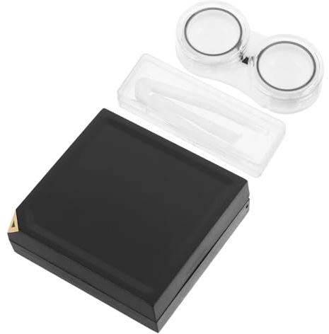 CLISPEED Estuches para Lentes De Contacto con Dos Compartimentos Estuche De Esmerilado Portátil para Viajes Oficina y Uso Diario como Accesorios De Viaje para Lentes De Contacto