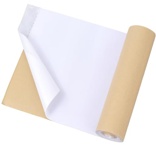 CABODYALS Toppa Autoadesiva in Velluto Bianco da 154cm, con Supporto Floccato, Carta da Parati Morbida in Tinta Unita, per Interni di Scatole per Gioielli, Tappezzeria, Cassetti, Forniture per Bricol