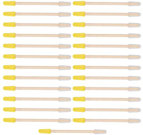 25 uds Apicultura Pluma de recolección de plástico de bambú de Doble Cabeza Pulpa de Leche de Abeja Herramientas de Apicultura