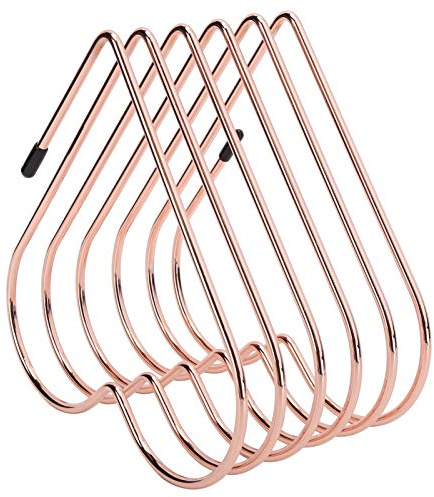 SIXRUN Étagère à Livres en Forme de Cœur, Organiseur de Bureau Rétractable avec Design Antirouille plaqué Or pour Bureau, Salle D'étude, Livres, Magazines, Décoration (Or Rose)