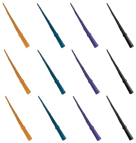 Fun Express Magic Wand for Kids 12 Pack - Wizard Wands Bulk Set for Harry Potter Party Favors & Decorations | Reusable Plastic Witch Wand Toy for Birthday, Halloween & Costume Dress Up Events