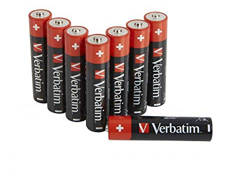 Verbatim Batterie alcaline AAA Premium I 1,5V I Pile ministilo AAA-LR03 I Mini stilo AAA I Pile per lettori MP3, fotocamera, telecomando, rasoio ecc. I Pile alcaline Premium I 8 pezzi