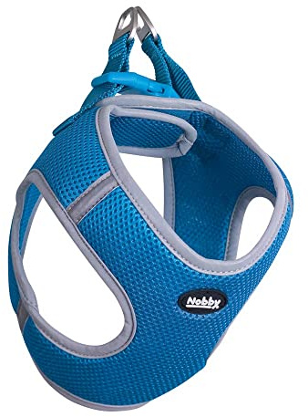 Nobby Mesh Geschirr Delight, hellblau, XL: Brust: 45-50 cm, Bauch: 55-60 cm, 25 mm, 1 Stück