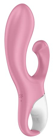 Satisfyer Air Pump Bunny 2 Dildo Vibrator | Con Fusto gonfiabile | Silicone delicato sulla Pelle | Sex Toy per Donne | 12 Modalità di Vibrazione | Vibratore a Onde di Pressione Sex Toys