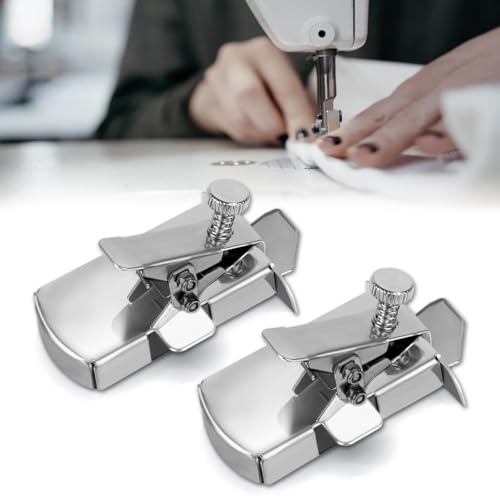 HOTUT sömguide, 2 st multifunktionell magnetisk sömguide med fast mätare, magnetisk sömguide, symaskinstillbehör med klämma för nybörjare proffs