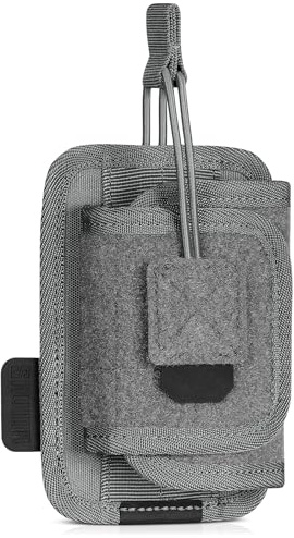 Savior Equipment Tactical Pistol Holder Revolver Holster Universal Carrier to Fit Most Handguns with Mounted Light/Laser/Sight/Optics, Paracord Retention Strap, Hook-Backed Panel