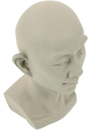 JEWEDECO Gips-porträt-büstenstatue Tischdeko Kreative Haushaltsdekoration Büstenkopffigur Künstler-skizzen-Requisite Foto-Requisite