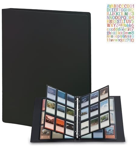 Sammelkarten Alben 540 Pockets Transparent Sammelkarten 30 Seiten 18 Pocket Leere Sammelmappe Kartenhalter mit Wasserdichte Schwarzer Buchdeckel