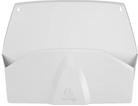 Exacompta - Ref. 61113D - 1 AUTENTIK horisontell väggmonterad sorterare, 1 brevlåda, A4 väggmonterad display, dokumenthållare, väggmonterad papperskorg - Mått : D 7,2 x B 38,2 x H 28,9cm - Vit