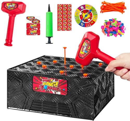 Zddaoole Balloon Pop Game,Blast Box Board Games Explosion Balloon Popping Desk Game for Family Parties