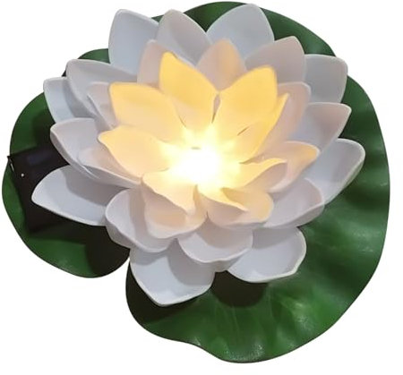 Lampes solaires - Led Flottante | Décoration | Solaire pour Extérieur | Nenuphar pour Bassin Flottant Solaire Fleurs | Lumière de Piscine Flottante Solaire Lampe Bassin Solaire Exterieu