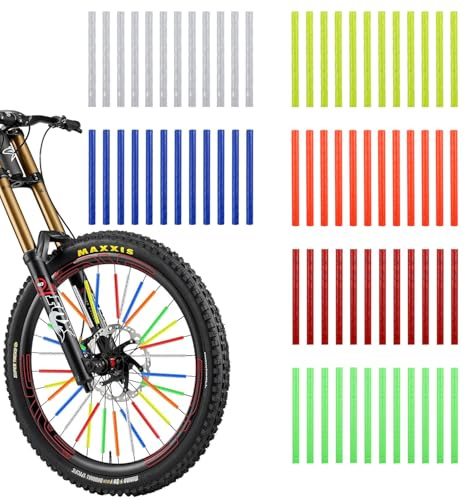 72 Stück Speichenreflektoren Fahrrad Reflektoren Speichen, Fahrrad Speichenreflektoren Set, Wiederverwendbar 360° Rundum Sichtbarkeit Fahrradreflektoren Set für Alle Fahrradtypen BMX Zubehör