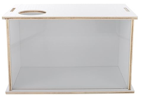 Genérico Baño de Arena para Hámster y Chinchilla Diseño Antidesbordamiento en Acrílico – 25,2 X 15,2 X 14,5 CM, Fácil de Limpiar, Adecuado para Jaulas de Mascotas Pequeñas