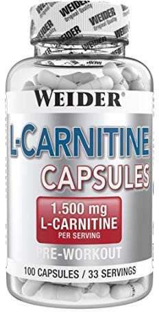 Weider - L-Carnitine Capsules - Hochdosiertes Carnipure - L-Carnitin für optimalen Fettstoffwechsel - 100 Vegane Kapseln