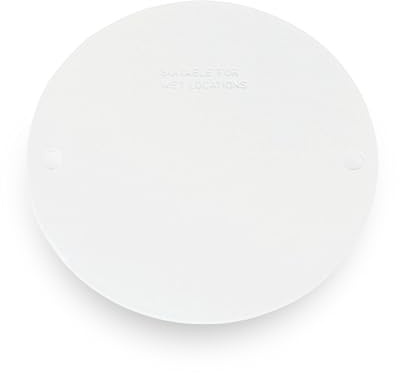 Sigma Electric 14241WH Round Blank Stamped Cover, White