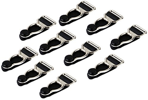 Sharplace 10 Clips Porte-Jarretelles Hommes Crochet Poignée Jarretelles DIY Accessoires