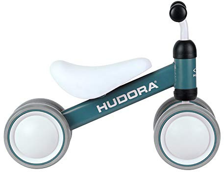HUDORA Laufrad Mini, blau | Laufrad ab 1 Jahr | 4 Räder | Lauflernrad Kinderlaufrad