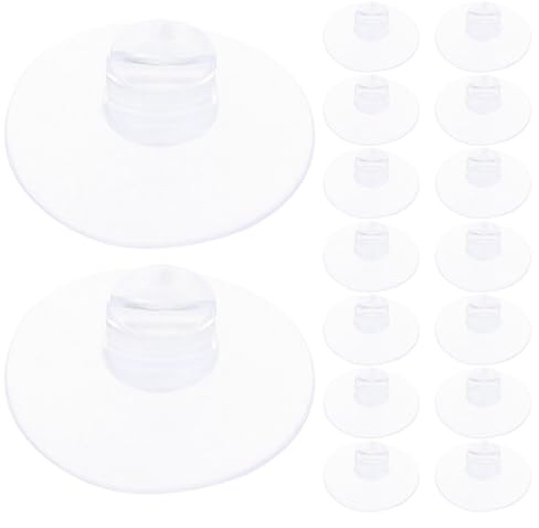 BUGUUYO 20Pcs Suction Cup Light String Holder Clips Clear Slotted Suction Cup Cable Holders for Organizing Christmas Fairy Lights on Smooth Surfaces