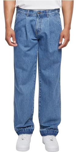 Urban Classics Mens Balloon Fit Jeans Pants, Light Blue Washed, 4 UK