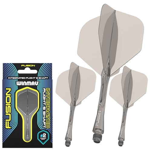 WINMAU Darts - Fusion Integrerat flyg- och axelsystem - No.2 Form och design - Finns i kort, mellan och medium - Finns i olika färger