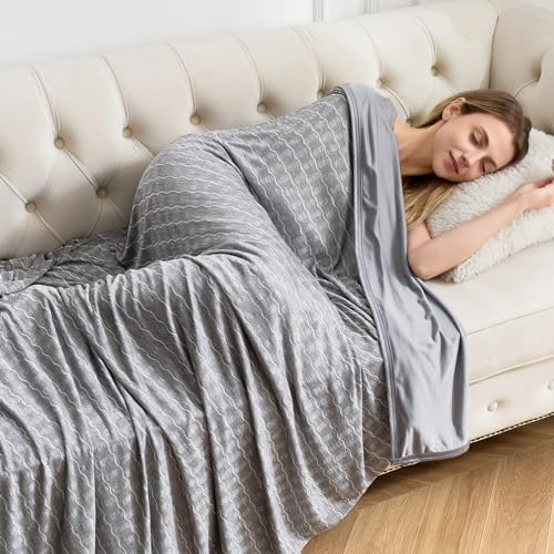 OIGAE Arc-Chill - Coperta di raffreddamento per l'estate, con tecnologia giapponese Q-Max > 0,5, perfetta per sudorazione notturna e per chi dorme caldo, 200 x 220 cm, colore: grigio
