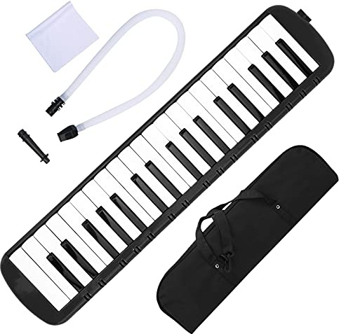 Teclado de Viento Melódico de 37 Teclas, Kit de Cerbatana Portátil, Instrumento Musical de Entrenamiento para Principiantes y Profesionales, Material ABS Resistente a Impactos,Melodica