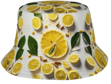 Chapeau cloche athlétique unisexe jaune citron pour sports de plein air chapeaux d'été pliables, noir, taille unique