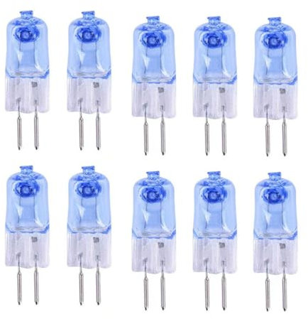 UGEFKMQ 10PC Halogen Leuchtmittel G5.3 20W 230V Kapsellampen G5.3 50W Halogenlampen Warmweiß T4 JCD Typ Bi-Pin Sockel Dimmbar 35W
