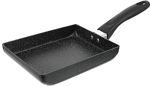 VINTORKY 1pezzi Padella Antiaderente Quadrata Per Colazione Friggere Uova e Pancake Compatibile Con Induzione Manico Ergonomico e Isolamento Termico Per Cucine Casalinghe