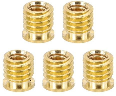 PATIKIL Adattatore a Vite Convertibile da 1/4 Femmina a 3/8 Maschio, 5 Pezzi Adattatori Filettati per Treppiede Montaggio per Monopiede Video DSLR SLR Supporto Microfono, Oro