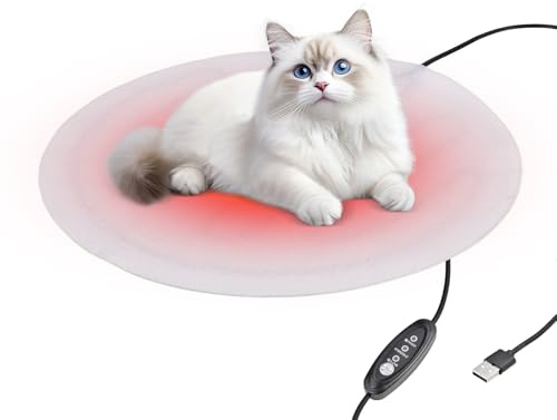 Almohadilla de calefacción exterior para gatos, suministros eléctricos plegables de 3 niveles para mascotas, calentador de cama para mascotas, para perros, animales, cachorros, conejos, casa al aire