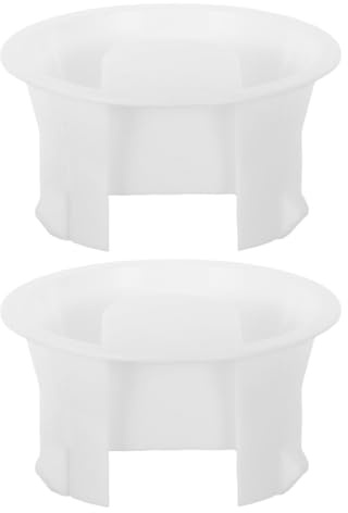Healeved 2pcs White Water Jug Lids with Octagonal Stripe Design, Universal Replacement Covers for Glass Water Pitchers and Juice Carafes, Dustproof Drink Dispenser Caps for Fridge Use
