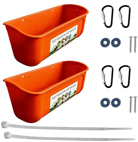 XAGMODSHN 2 comederos colgantes para pollo, limpieza y desmontaje rápido, para agricultores ocupados, aves de corral, alimentador de aves de corral