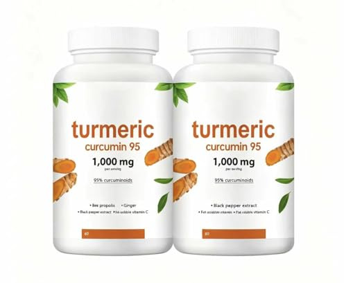 Biorootlabs Gurkmeja Kurkumin, Ledhälsa och Antioxidantstöd, För Män och Kvinnor,2PCS