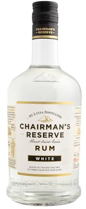 Chairman's Reserve White: Fine Rum / Distilled, blended and bottled in Saint-Lucia / 40% alcohol, 700ml/ perfect base for traditional cocktails