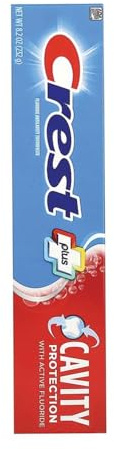 Crest Plus Cavity Protection Toothpaste, Regular Paste, 8.2oz, Pack of 3