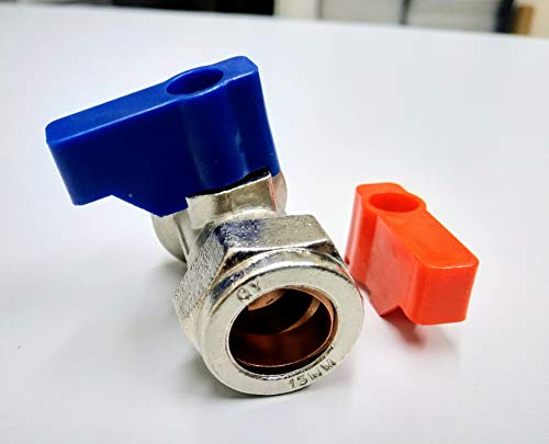 15 mm X ¾” Washing Machine Tap Connector Straight Valve