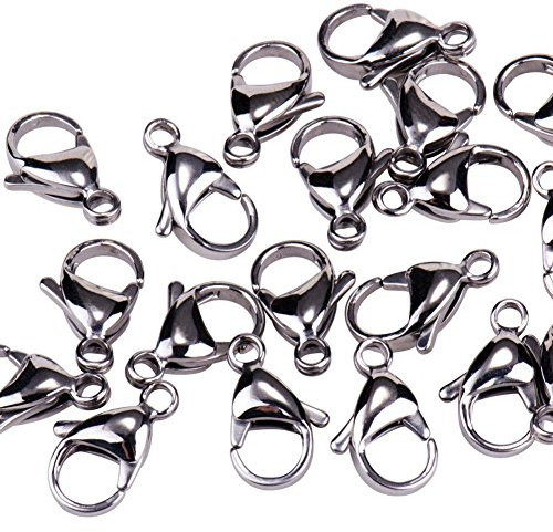 PH PandaHall 20pcs Lobster Claw Clasps, Necklace Clasp for Jewellery Making