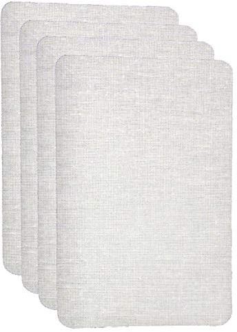 iHS Range 4er Set Weiss Bügelflicken zum Aufbügeln aus Baumwolle 10x15cm I Für Bettwäsche und mehr I Stoffflicken Ausbesserungsflicken Reparatur-Flicken Reparatursatz