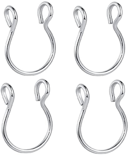 Hypoallergeniskt kirurgiskt stål 20 g 8 mm falsk näsring ring för falsk läpp septum näsring set icke-piercing klämma på ringar fuskpiercing helix brosk läpp septum smyckesset, Rostfritt stål, stål