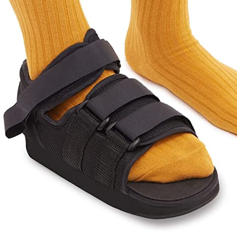 GHORTHOUD Post Op Shoe Lightweight Medical Orthopedic Walking Foot Brace for Broken Toe Injury or Surgery Non Weight Bearing Medical Shoes for Men and Women (Large)