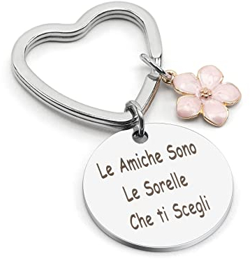 Hightopup Portachiavi cuore amicizia, idee regalo migliore amica compleanno, laurea donna speciale sorella teenager