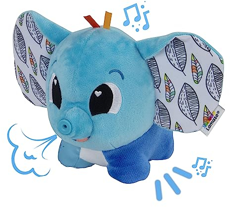LAMAZE Puffaboo Elefant, Babyspielzeug für Neugeborene, sensorisches Spielzeug für Babys, Geschenk für frischgebackene Eltern, Entwicklungsspielzeug für Jungen und Mädchen ab 3 Monaten, L27467